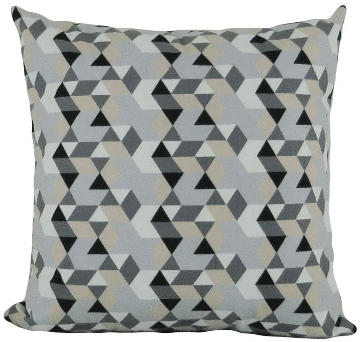 Capa almofada LYON Veludo estampado Triângulos bege 50x50cm