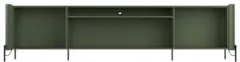 Rack TV 75 Pol 220cm 4 Portas Lisas Blen Musgo/Preto I06 - Mpozenato