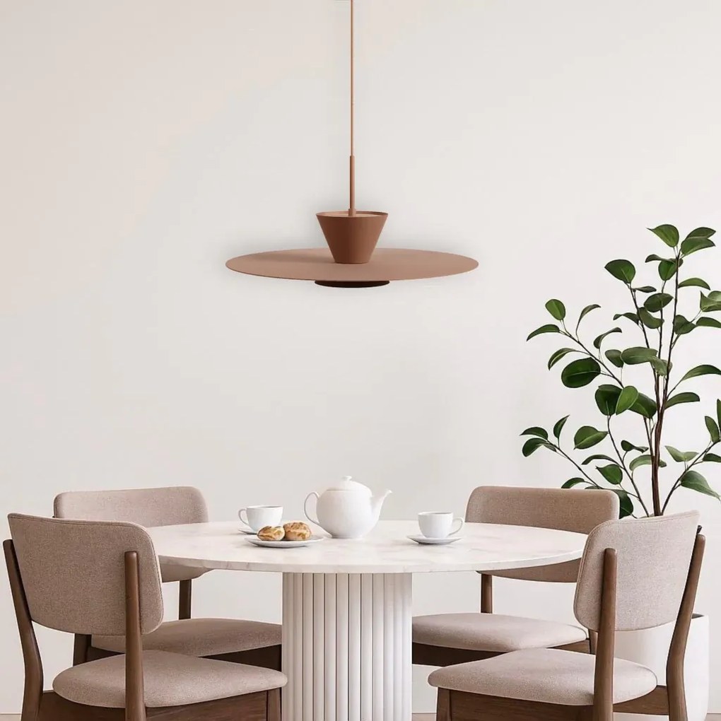 Pendente Tule Ø50X25Cm 1Xmr16 - Usina 25120/50 (FN-F - Fendi Fosco, Igual a Cor 1)