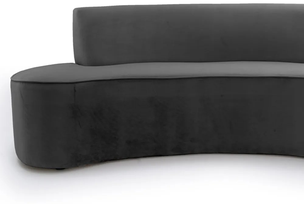 Sofá 4 Lugares Porto D07 230cm para Sala Living Veludo Cinza - D'Rossi