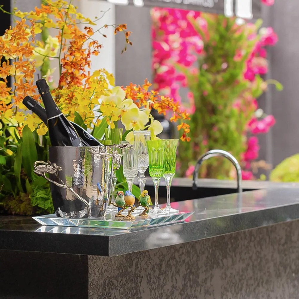 Bandeja Diamantada em Acrílico Tray Square M