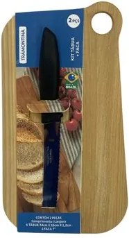 Kit Tábua 34cm e Faca para Pão Tramontina 2 peças