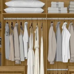 Guarda Roupa Casal 216cm Com Espelho Freeze Freijó/Off Z17   - Mpozena