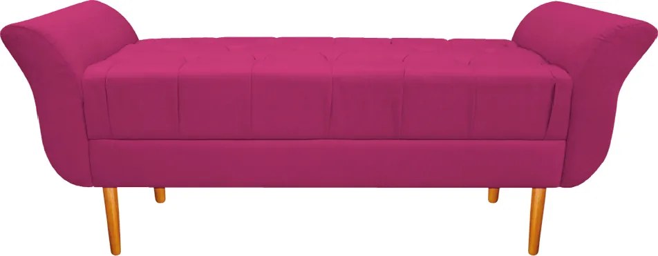 Recamier Estofado Ari 140 cm Casal Suede Pink - ADJ Decor