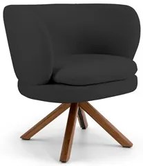 Kit 2 Poltronas Decorativas Melissa Base Giromad Giratória Linho D-465