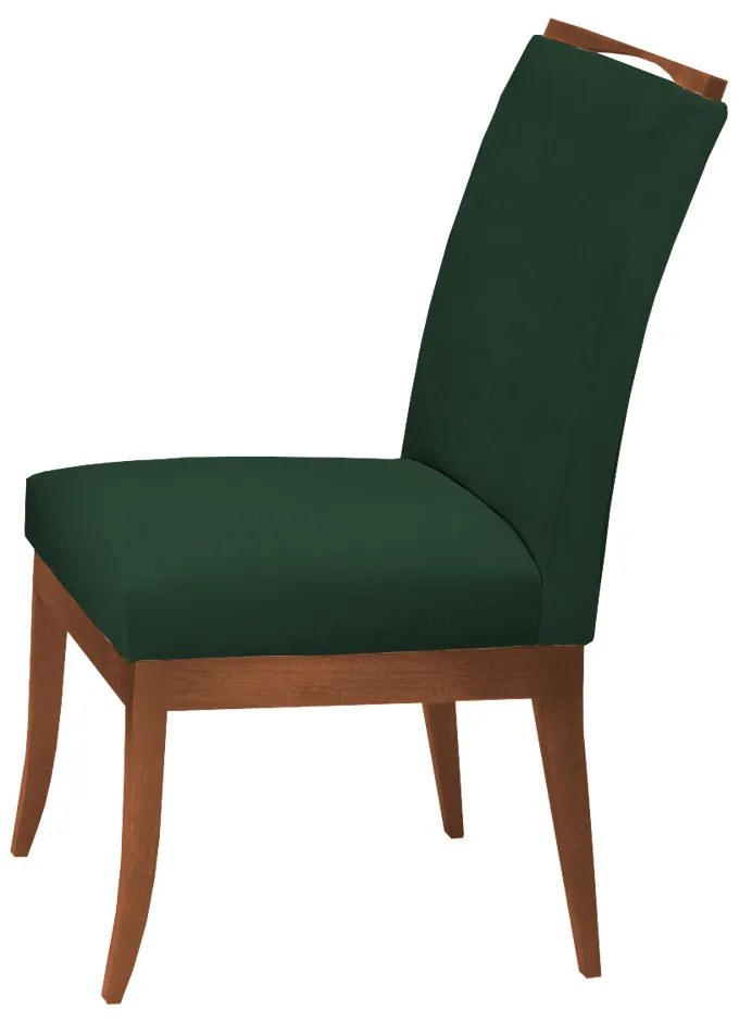 Conjunto 8 Cadeiras Sala de Jantar Lana Aveludado Verde