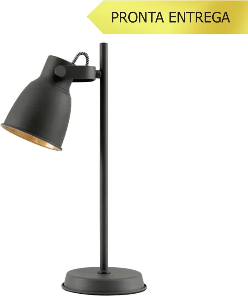 Luminaria Pixar Ø15X29X46Cm Metal Preto 1Xe27 |Opus Dn 37486 (Preto)