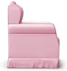 Poltrona de Amamentação Fixa com Puff Lucy Z39 Sintético Rosa - Mpozen