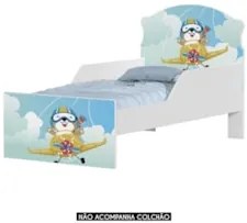 Mini Cama Infantil 148x68cm Com Proteção Lateral Aviador K06 - Mpozena