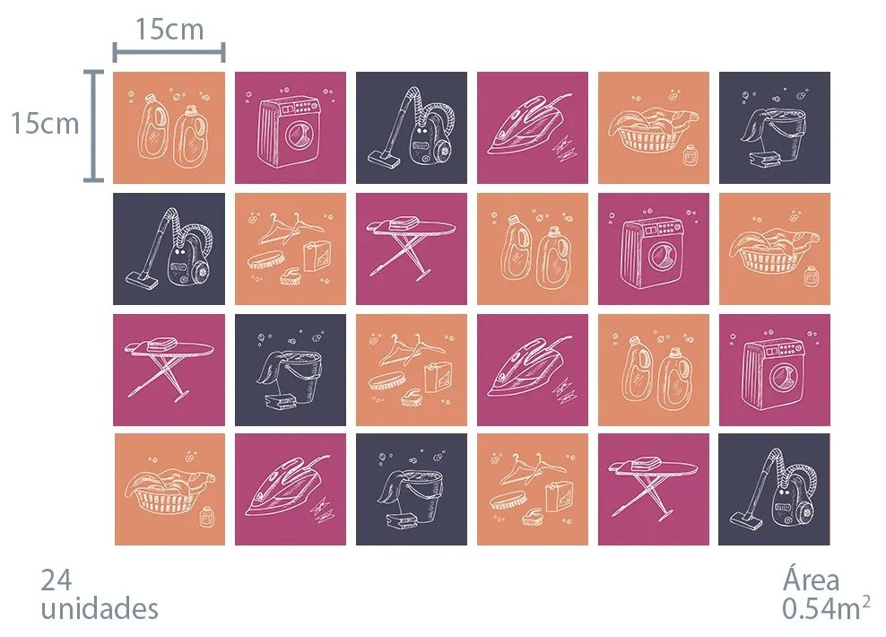 Laundry - Conjunto com 24 peças
