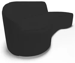 Sofá Living  4 Lugares 300cm Braço Esquerdo Mozart D06 Sintético Preto
