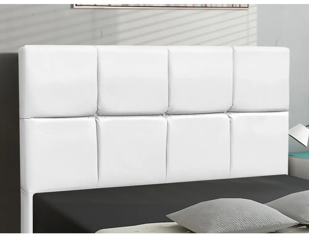Cabeceira Roma para Cama Box Casal 140 cm Corino I02 - D'Rossi - Branco