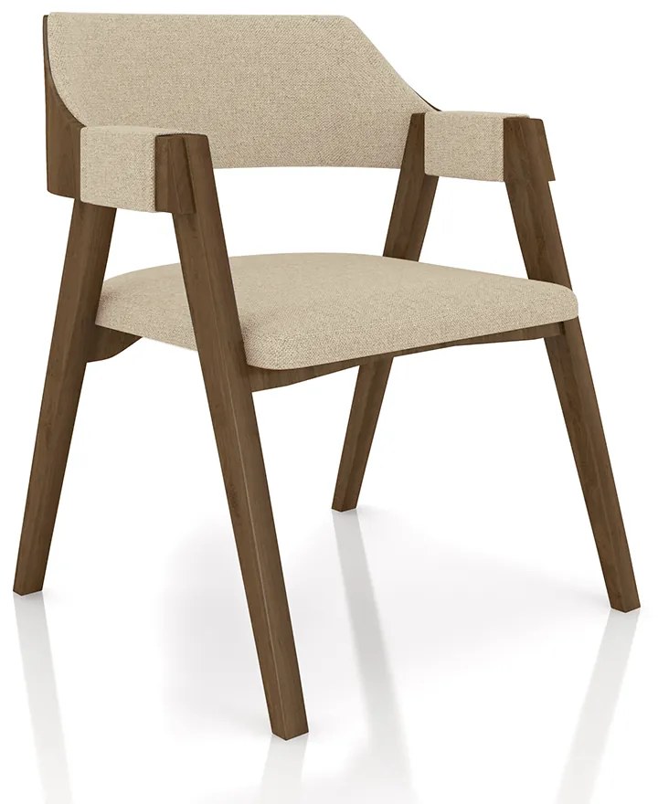 Conjunto Mesa de Jogos Carteado Bellagio Tampo Reversível Verde e 4 Cadeiras Madeira Poker Base Cone Linho OffWhite/Nogueira G42 - Gran Belo