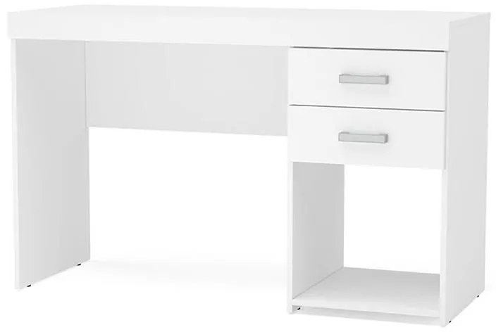 Mesa De Escritório Computador Malta 1,20m 2 Gavetas - Branco