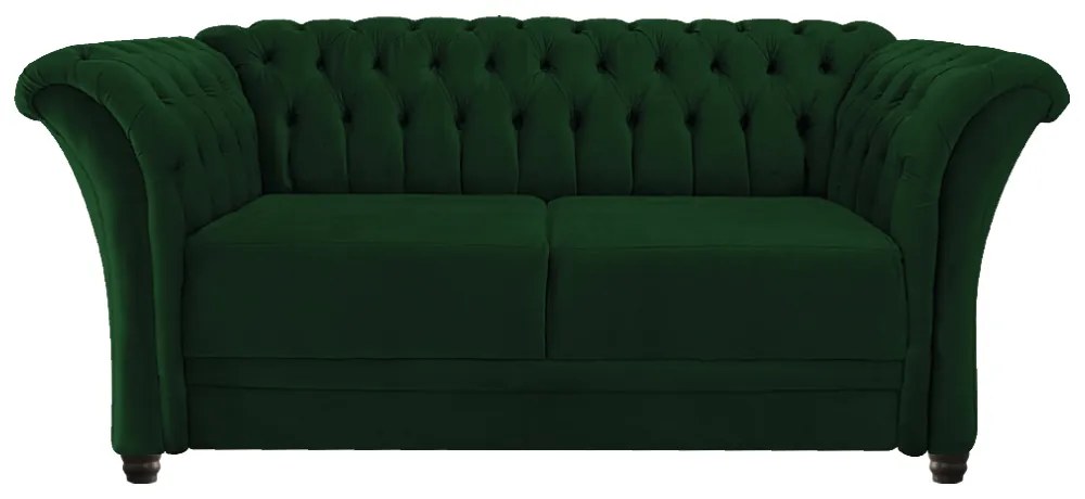 Namoradeira Chesterfield Sofia Suede Verde - ADJ Decor