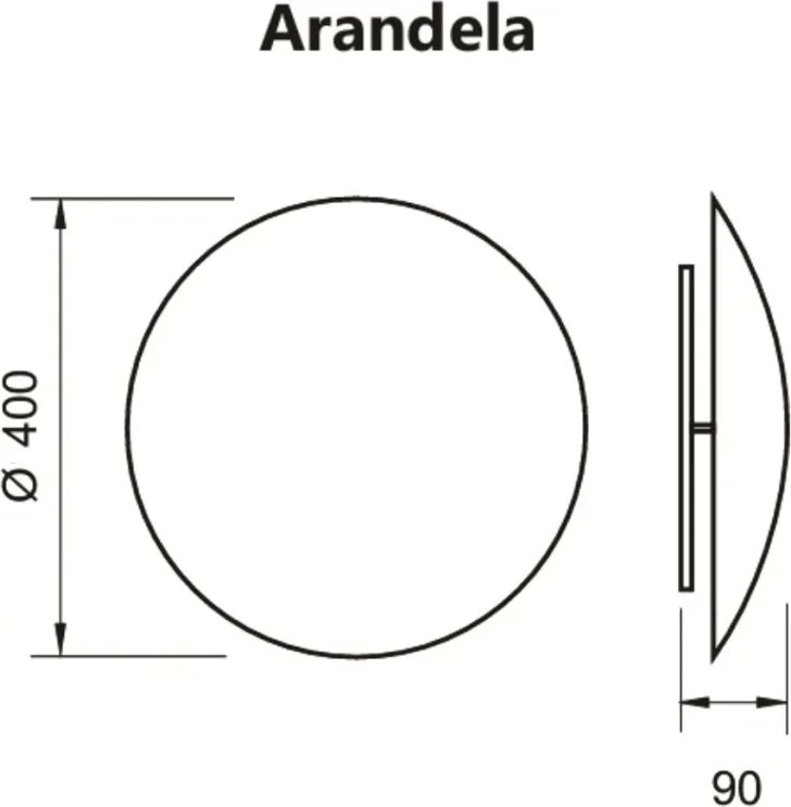 Arandela Eclipse Ø40X09Cm Led 30W - Usina 239/40 Led (ND-F - Nude Fosco, 3000k)