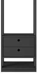 Módulo Guarda Roupa Closet Com 2 Gavetas Titan Preto Velluto - Móveis