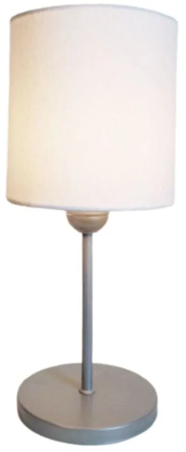 Abajur de cabeceira md-2010cz cúpula em tecido branco
