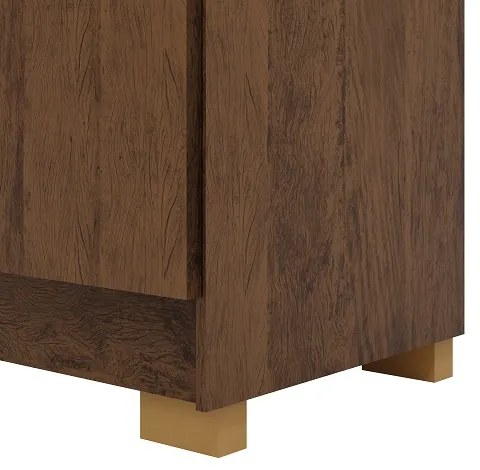 Guarda Roupa Elegance 6 Portas Imbuia/Champanhe - Vila Rica Móveis