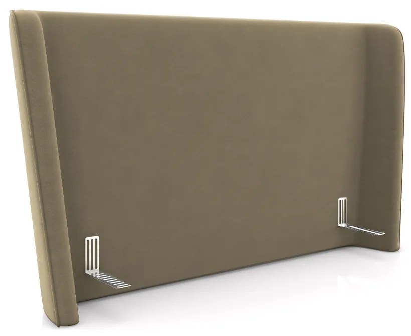Cabeceira Design para Cama King Torres Pés em Madeira Veludo Castor G91 - Gran Belo