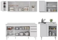 Armário de Cozinha Modulado de Canto Esquerdo 5 Peças CP53 Balcão com