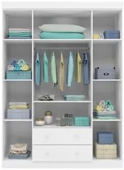Guarda Roupa Infantil 04 Portas 100% MDF Livia Branco - Phoenix