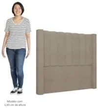 Cabeceira Casal Queen Cama Box 160cm Claire Z04 Boucle Capuccino - Mpo