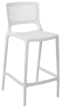 Banqueta Alta para Cozinha Branca Empilhável Vênus em Polipropileno Acrilys