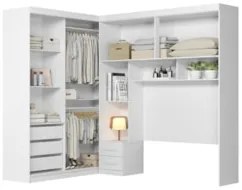 Guarda Roupa Casal Modulado Completo Lorena Z17 Branco - Mpozenato