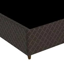 Base Para Cama Box Casal 138cm Poliéster Bordado New York Marrom - Gaz