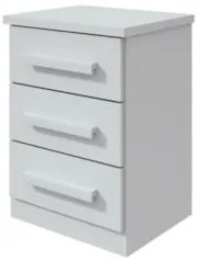 Mesa de Cabeceira 3 Gavetas Frevo Z20 Branco - Mpozenato