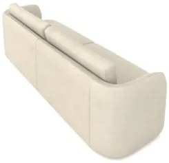 Sofá 3 Lugares 220cm Sala de Estar Karib Veludo Bege Z08 - Mpozenat