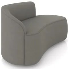 Sofá 2 Lugares Para Sala 140cm Orgânico Wendi Suede Grafite I01 - Mpo