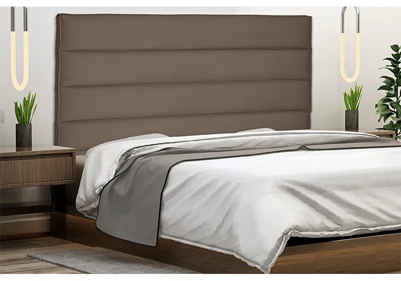Cabeceira Cama Box Casal 140cm La Italiana Suede Caramelo - Sheep Estofados - Marrom
