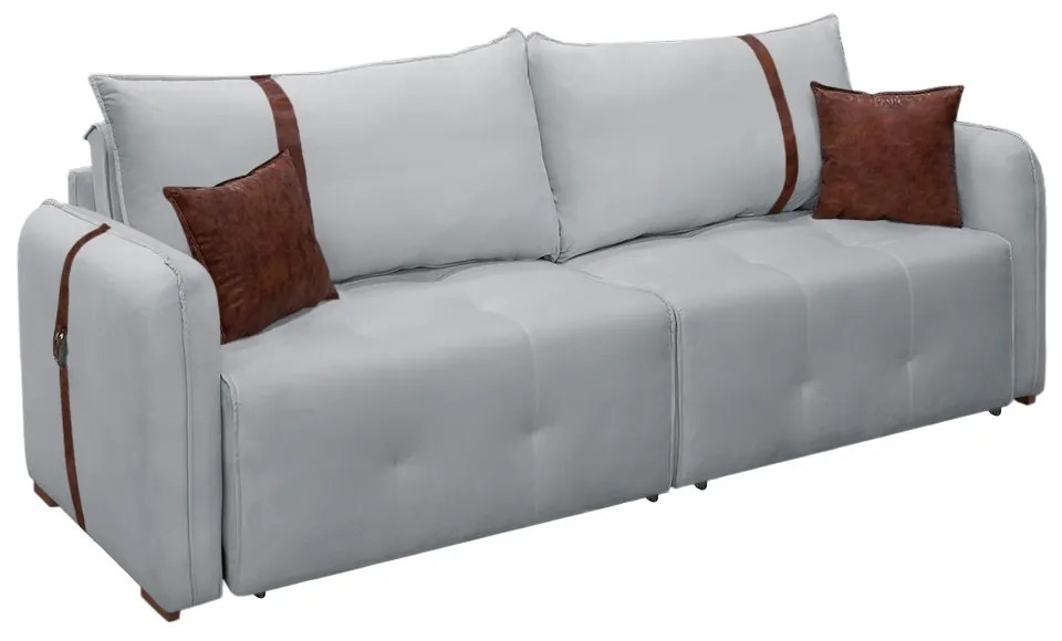 Sofá-Cama 2,30 m Retrátil e Reclinável 2 Lugares Elegance - Veludo Cinza