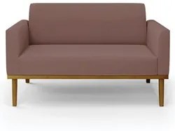 Sofá Namoradeira e 2 Poltronas Base Madeira Castanho Maressa Veludo Ro
