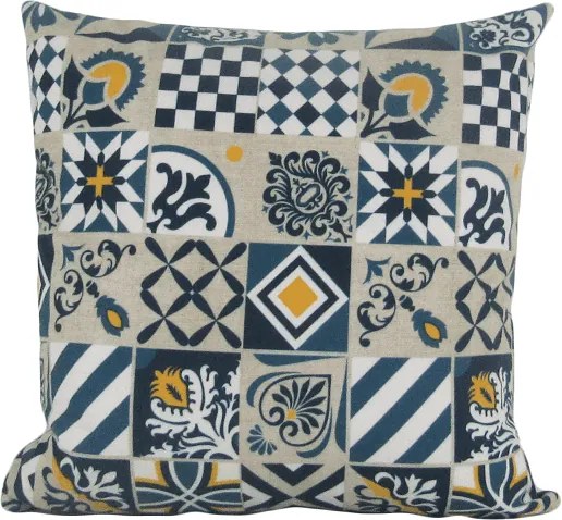3 Capas Almofadas Maranhão Azul 43x43cm