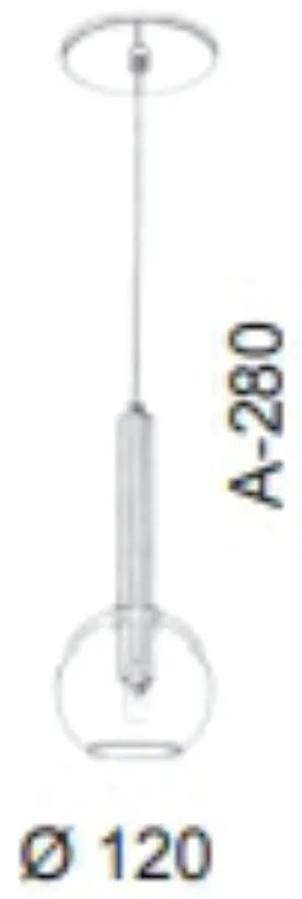 Pendente Globo Aberto Ø12X28Cm 1 X G9 Metal E Globo Ø12Cm |Old Artisan... (BRANCO, CLEAR)