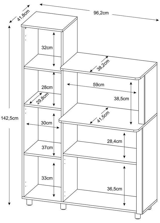 Balcão Organizador Para Forno E Microondas 3 Portas Branco