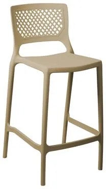 Banqueta Alta para Cozinha Areia Empilhável Vênus em Polipropileno Acrilys