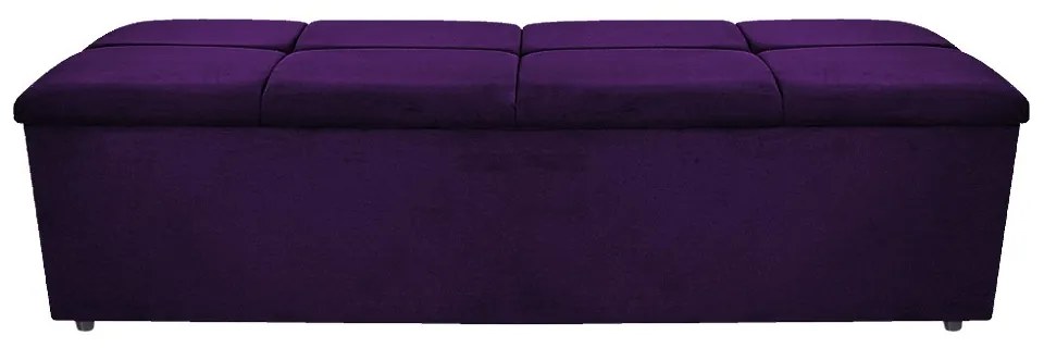 Calçadeira Munique 140 cm Casal Suede Roxo - ADJ Decor