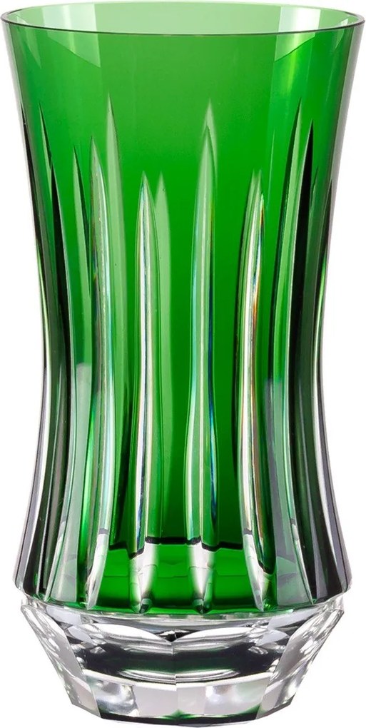Copo de Cristal Mozart Basic Lapidado P/ Long Drink 430ml Verde Escuro - 66