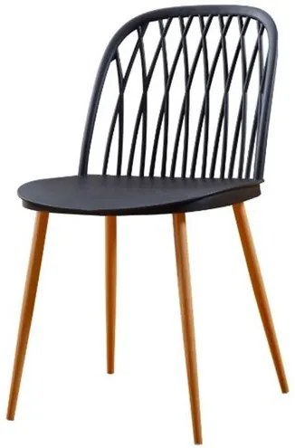 Cadeira Modena Preta Pes Amendoa  - 50059 Sun House