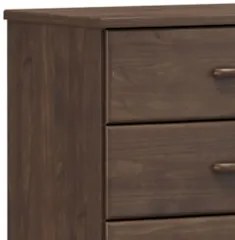 Cômoda Para Quarto 85cm 4 Gavetas Pé Madeira Eduarda Café F07 - Mpozen