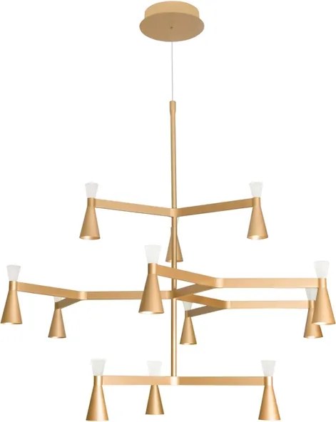 Pendente Led Metal Alumínio 50w 3000k Ramus - CHAMPAGNE