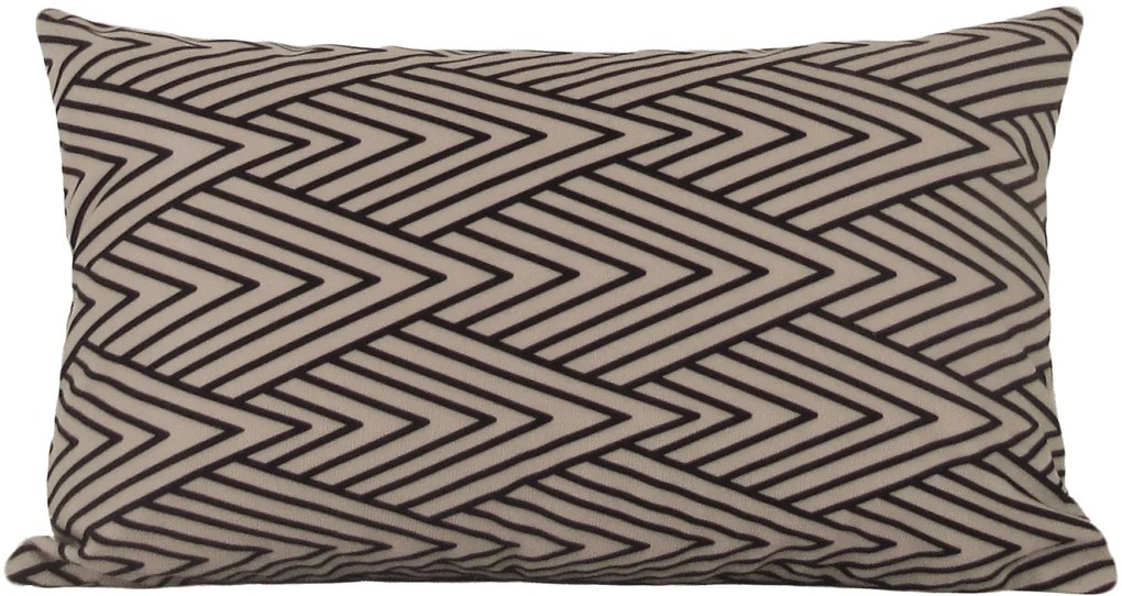 Capa almofada LYON Veludo estampado Chevron Bege 30x50cm