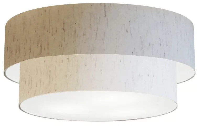 Plafon Para Quarto Cilíndrico SQ-3021 Cúpula Cor Linho Bege