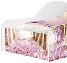 Cama Solteiro Infantil 188x88cm Personagens Carruagem Rosa Z53 - Mpoze
