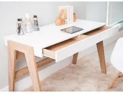 Mesa para Computador Escrivaninha 2 Gavetas Trend 26105 Hanover/Off Wh