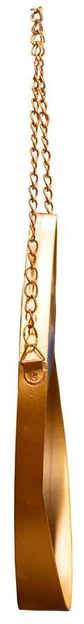 Espelho Decorativo Adnet Redondo Dourado com Alça de Corrente Dourado 26x5 cm - D'Rossi